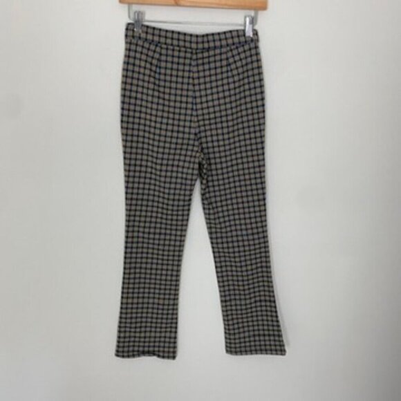 Urban Outfitters Pull On Plaid Pants Womens 4 Blue Ankle Bootcut - Picture 3 of 6